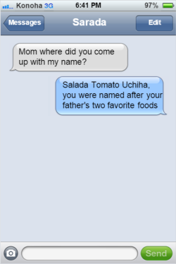 textingninjasofkonoha:  Because Salad jokes never get old. I’m