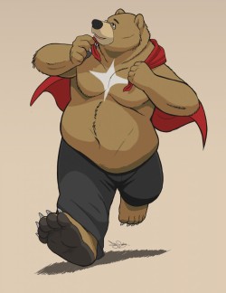 johnny-the-panda:  Justice Bear (Colored) - by Dj-Rodney 