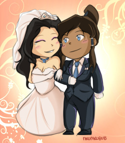 nikoniko808:  tiny gay wedding version of kyhu’s korrasami