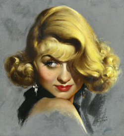 miss-flapper:  Painting of Constance Bennett by Marland Stone,