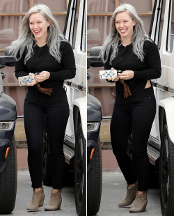 hilarydaily: Hilary Duff at Cherry Soda Studios in Los Angeles,