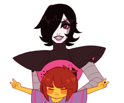 helloenn:  i wanted to draw them posing together tbh … frisk