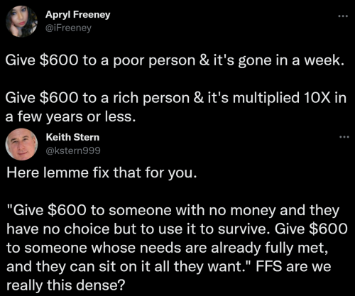 laughoutloud-club:So poor people don’t deserve to have money?!
