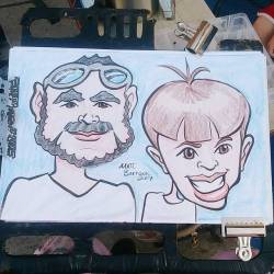 Doing caricatures at Dairy Delight! Ice cream for dinner is what