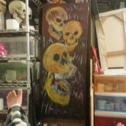 Moving along with the new painting. #art #skulls #painting #acrylic