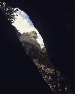 qristina:  Cave slit view of the mighty George. The Black Hills