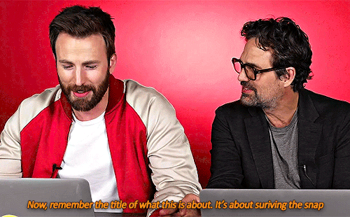 capchrisevaans:  Chris Evans and Mark Ruffalo Try To Survive