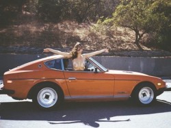 lostin70s:  Topless girl and vintage car (Emily Ratajkowski by