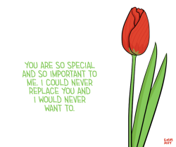 iambookmad:  positivedoodles:  [drawing of a red tulip next to