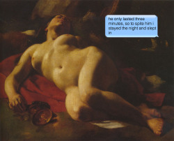 ifpaintingscouldtext:  Gustave Courbet | La Bacchante | c.1847