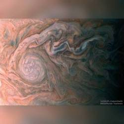 A White Oval Cloud on Jupiter from Juno #nasa #apod #jpl #caltech