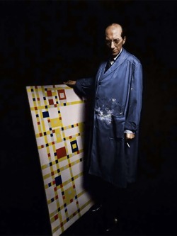 painters-in-color:  Piet Mondrian (Dutch, 1872-1944) with his