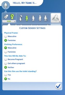 lgbtlaughs:  The Sims 4 Patch Adds Gender Customisation“The