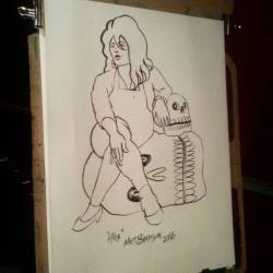 Drawing @ Dr.  Sketchys Boston.  Thanks for modelling, Allix.