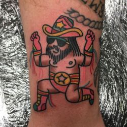 tattoosnob:  Macho Man Randy Savage tattoo by @scottwhitearmy