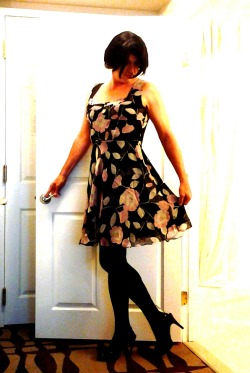 New dress!  New hair!&hellip;jet black brunette.  I love it