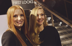 nookirby:  Jessica Chastain & Amanda Seyfried attends the
