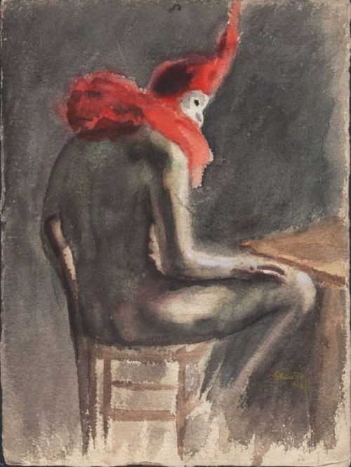artistas-homoerotismo:grundoonmgnx:André Foy (1886-1953), Clown
