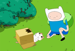 land-of-ooops:  Have Finn petting a cat to brighten your day