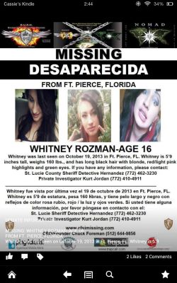 My cousin has been missing since last Saturday, if any of you