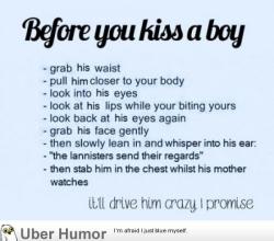omg-pictures:  Ultimate First Kiss Tipshttp://omg-pictures.tumblr.com