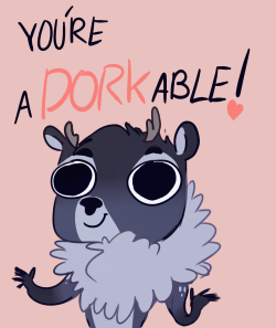 hoodoonsfw:Valentines Day card I made for the bf~~  Its so adorkable~~