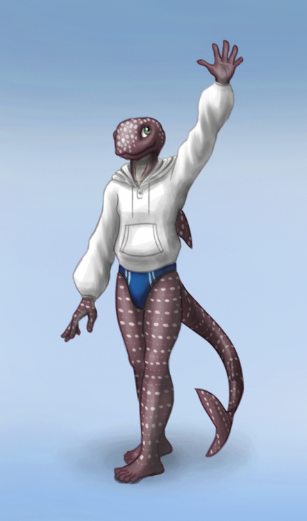 Coastal DiverThe whale shark version of a human character I did