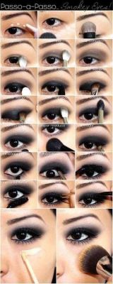 maquillajepasoapaso:  Maquillaje para ojos negros  Paso a paso