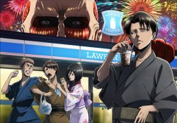 New Lawson image, festival style. Heichou still holds his cup