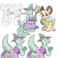 theartmanor:itsunknownanon:Molte and Velvet trying out some costumes