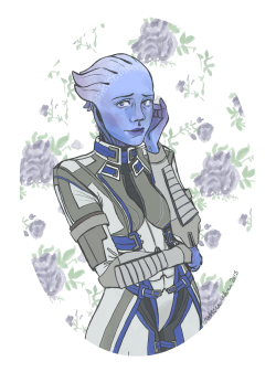 glitterfang:  i wanna surround liara with flowers anytime i draw
