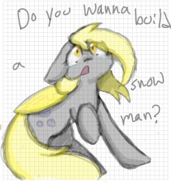 lost-derpy-hooves:  Random doodle drawn on my phone.. -drowns