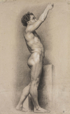 Academic Male Nude.  19th.century. Adeodato Malatesta. Italian