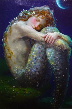 megarah-moon:  “Mermaid” by Victor Nizovtsev  “Sleeping