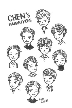 baby-chen:❤︎ all his hairstyles 