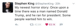 starshipspirk:  Stephen King being savage, as usual 