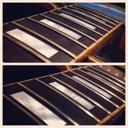 mmguitarbar:  Frets. #gibson #guitar #guitartech #lespaul #custom