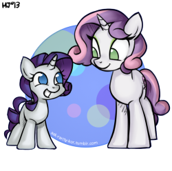 pia-chan:  ask-rarity-kor:  Filly Rarity and Mare Sweetie belle!!