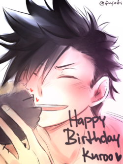 fujofi:    Tiny Tsukki-bird present. Happy Birthday Kuroo!  