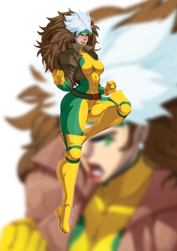 tovio-rogers:    full body commission of 90s Rogue of X-MEN.
