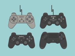 insanelygaming:  PlayStation Controller Evolution Created by Kevin