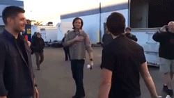 intrudaimpala:  Jensen pied Misha in the face and best reaction