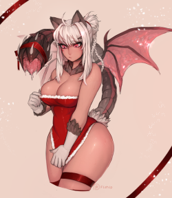 fiship:Christmas Monster Lady, I had a lot of fun working on