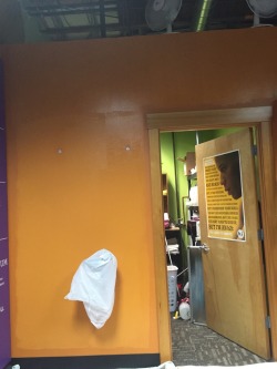 Was painting the anytime fitness center last night , yay under