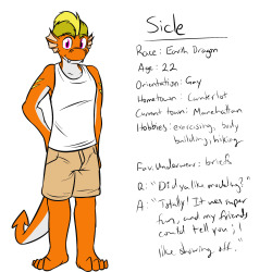 Meet Sicle, a rather muscular dragon, who isn’t afraid