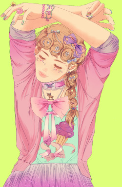 pornstarbutters:  fairy-kei Giorno commission for giornno. I