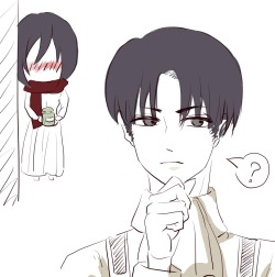 stellatsubomi:  mikasa takes the medicine for his injured leg…