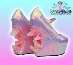 magicalshopping:  crystallized iridescent custom made heels heel