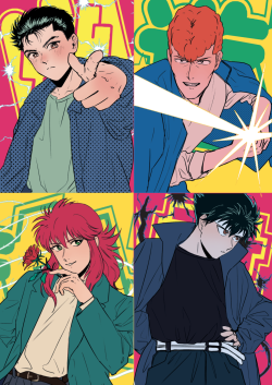 birries: Yu Yu Hakusho piece I did for 20th century Manga Illustration