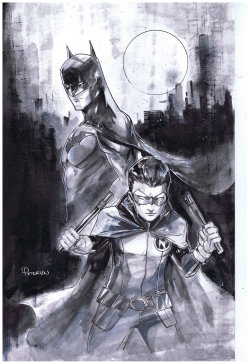gothamart:  BATMAN AND ROBIN by Peter-v-Nguyen